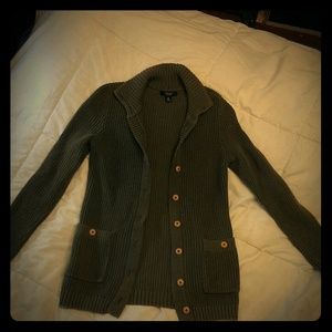 Chaps Navy Green Cardigan