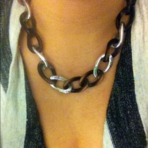 ❌Reserved- Brighton silver and brown link necklace