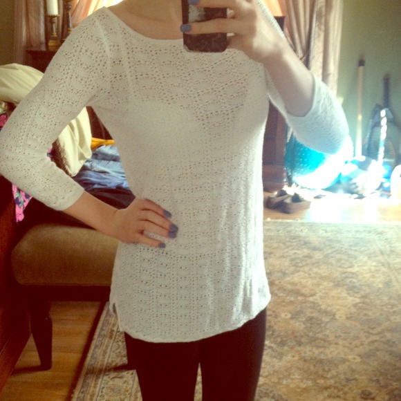 Lilly Pulitzer white crochet top
