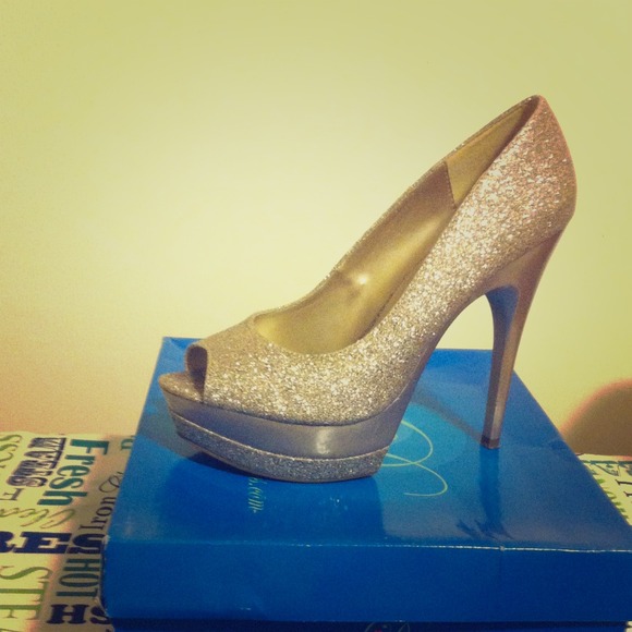 Glittery Gold Heels