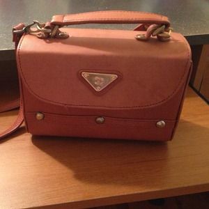 Vintage Caramel Brown Box Purse