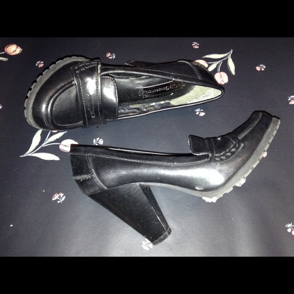 High heel penny loafers by BCBG