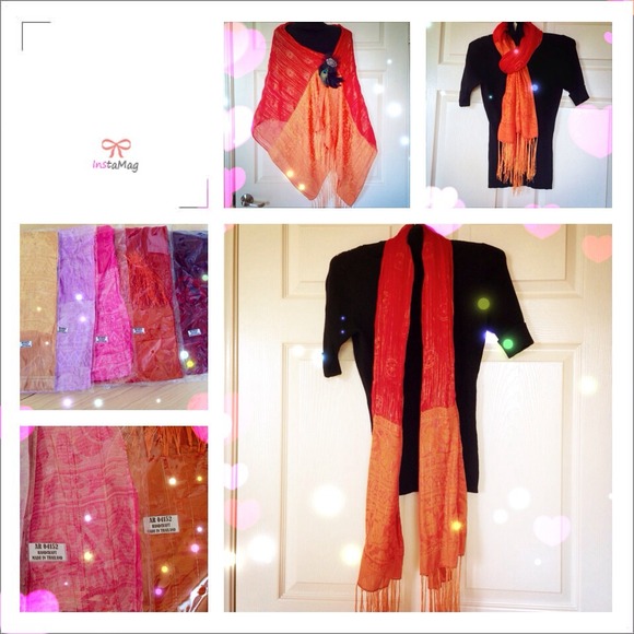 🎀🌸Handcraft Silk Scarf / Shawl in Assorted Color