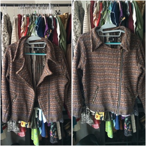 ✳️sold✳️ Mixed sweater bomber jacket