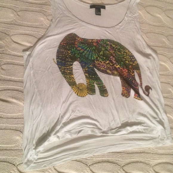 Cropped elephant tank
