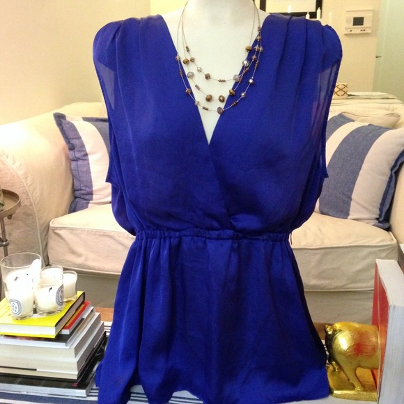 Forever 21 + Violet Satin Sleeveless Blouse