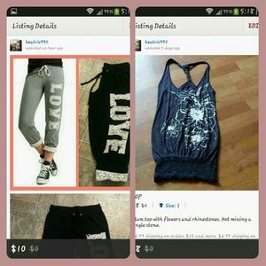 Bundle of crop and plum top.