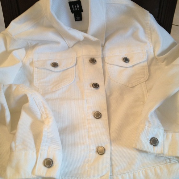 Gap white corduroy jacket