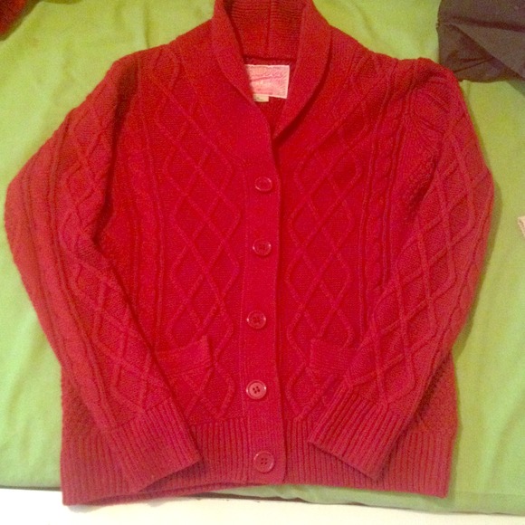 red cardigan for men.