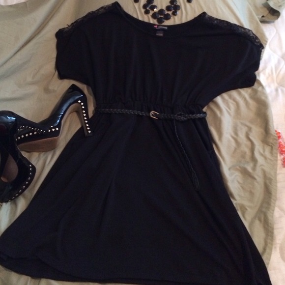 Black jersey dress ON HOLD