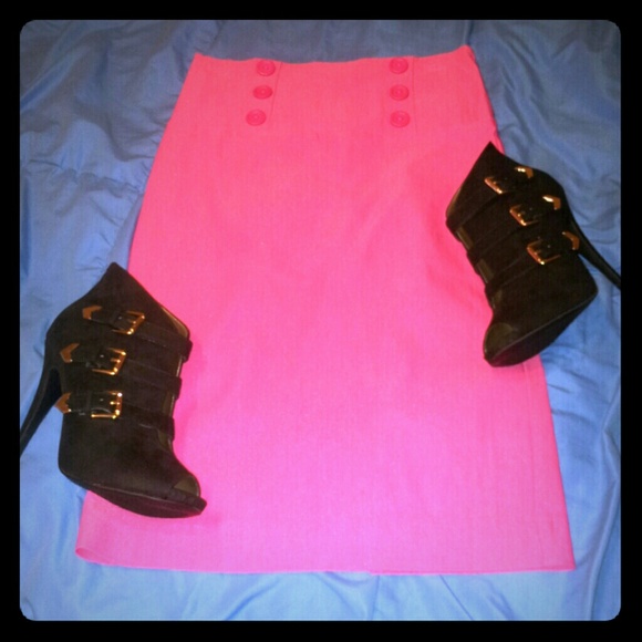 Pink Pencil Skirt!!