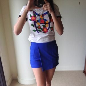 Asymmetric wrap skort