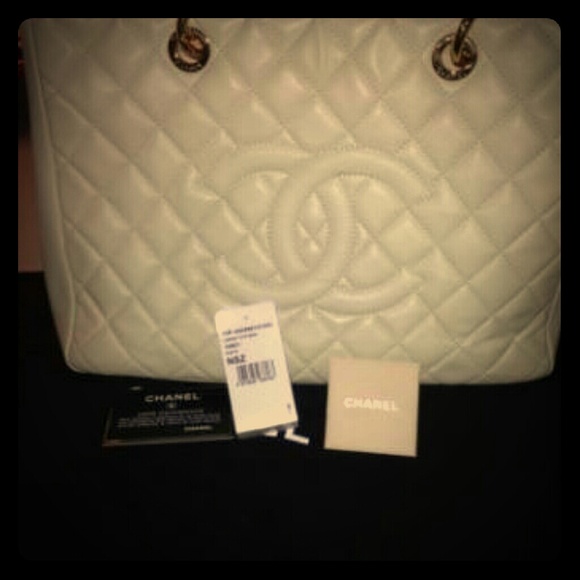 Chanel Ivory Grand Shopping Tote - Picture 1 of 4