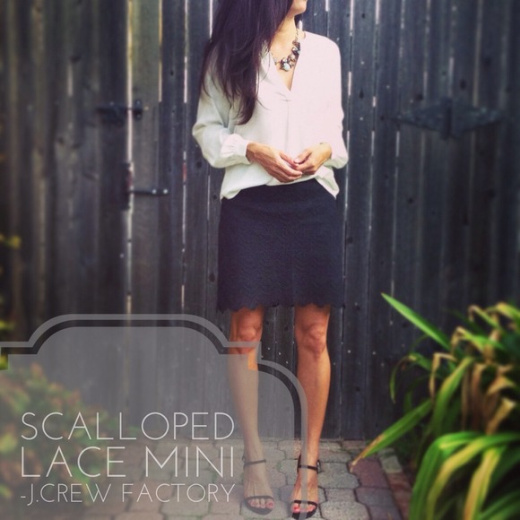 J. Crew Dresses & Skirts - Scalloped Lace Mini from J.Crew Factory