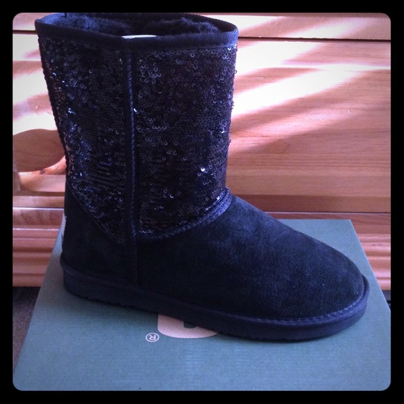 Black Sequin LAMO boots