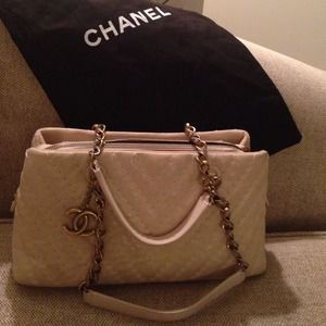 Cream quilted Chanel