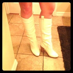 ⬇️Mark Down- Sexy Knee High White Boots!