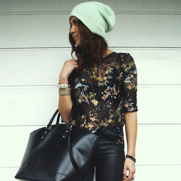 Tobi Accessories - Mint Green Beanie
