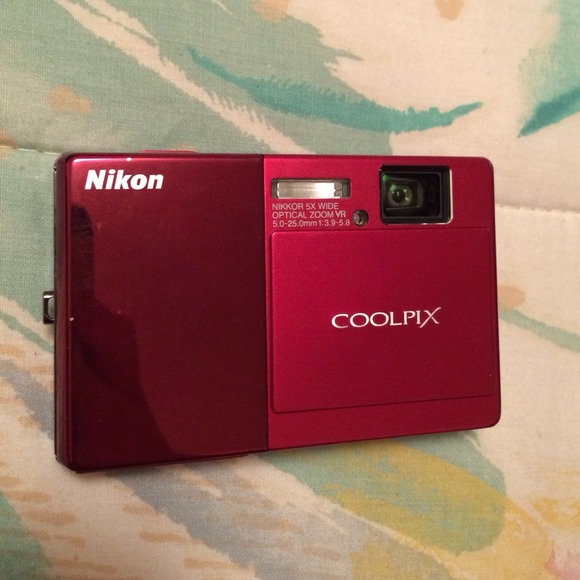 Nikon Coolpix red camera