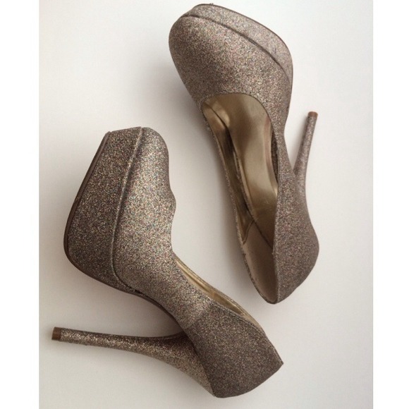 Glitter Platform Pumps