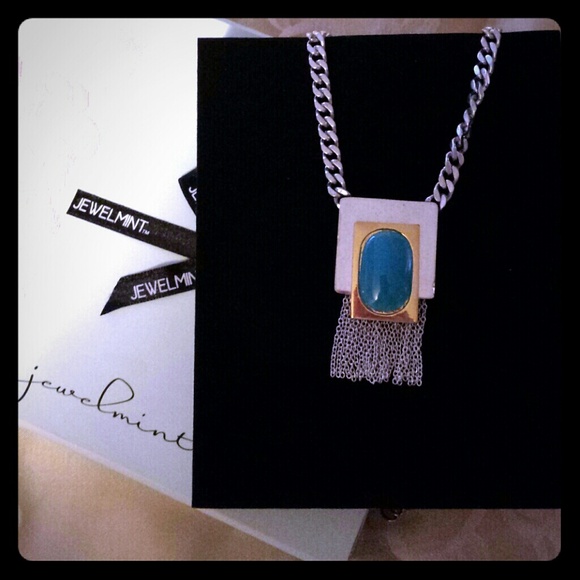 Jewelmint Lunar Blue Necklace rocker chic