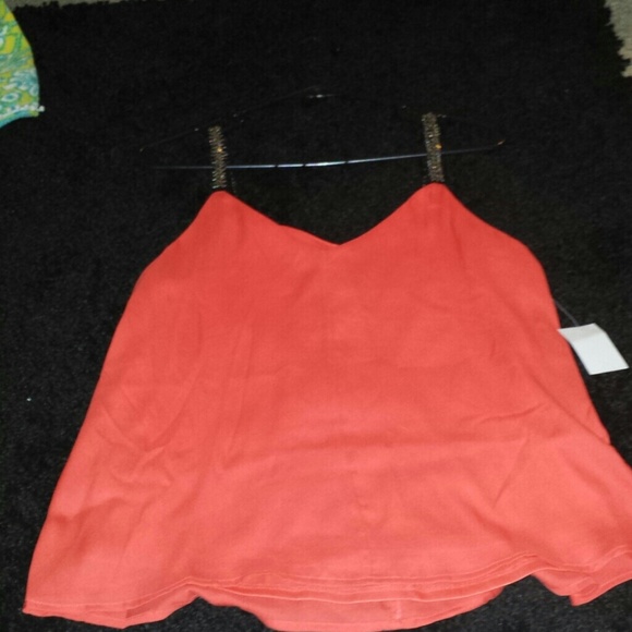 Flowy top with beaded straps