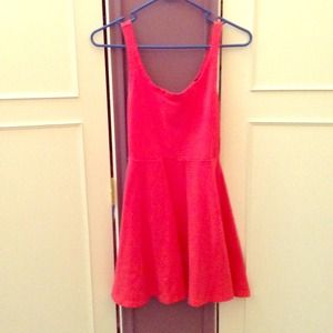 Coral Skater Style dress