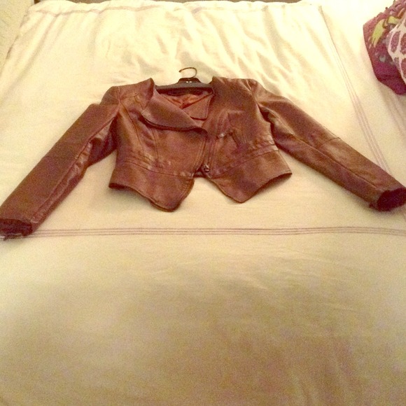 Brown leather jacket