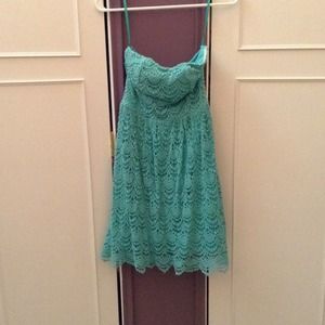Mint green lace dress