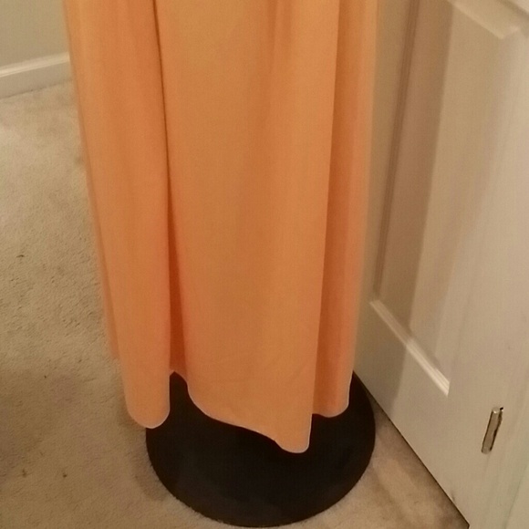 Sold. Peach Vintage Maxi Dress - Picture 3 of 4