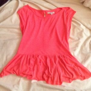 Coral Peplum top