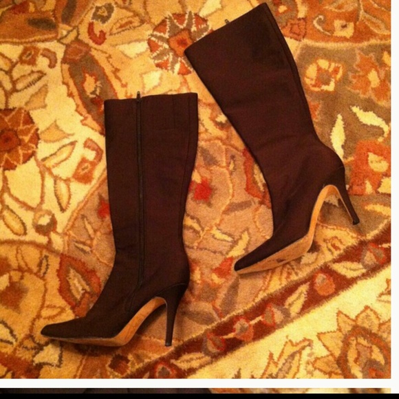 Dark brown nylon boots ☆☆REDUCED☆☆