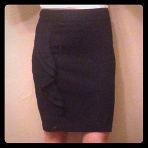 Navy Blue ruffled pencil skirt size 6