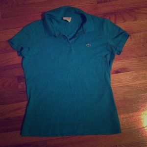 teal Lacoste polo shirt