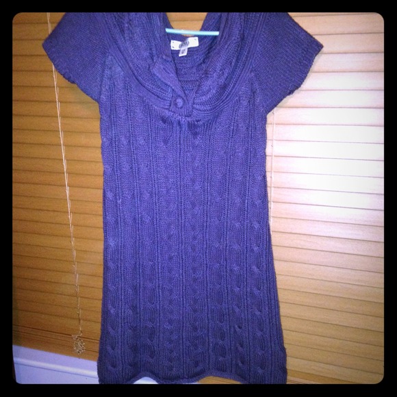 Purple sweater dress