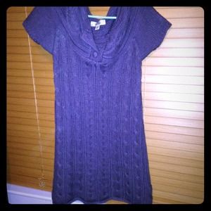 Purple sweater dress