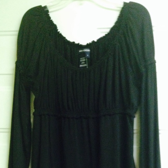 Max Edition empire-waisted top in black.