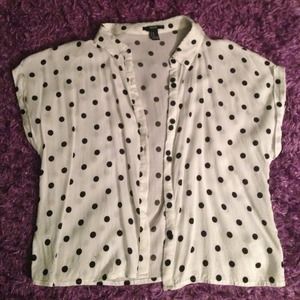 Polkadot button down
