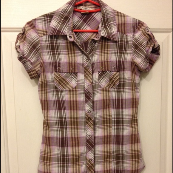 Short Sleeve Button Up Too Cute