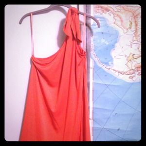 Orange one-shoulder Diane Von Furstenberg dress, 8