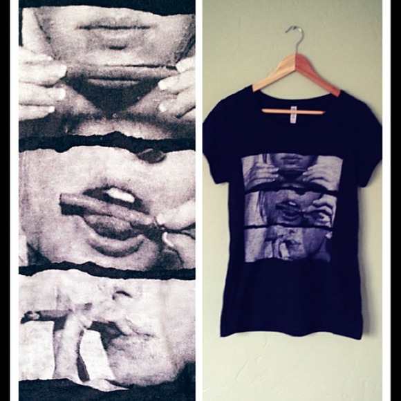 Super Soft Black Burnout Tee