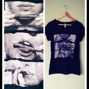 Super Soft Black Burnout Tee