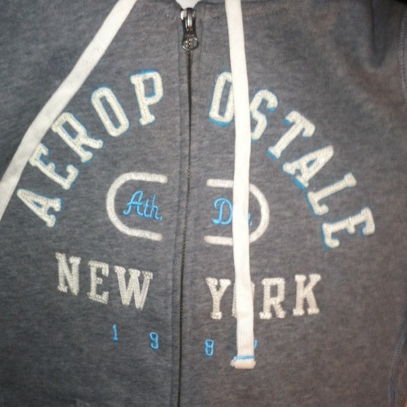 Aeropostale. S. Blue&white zip hoodie.