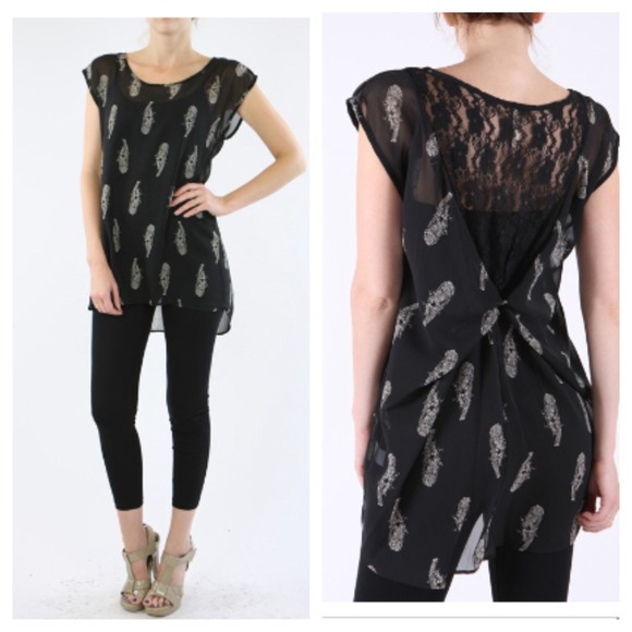 Cheetah print hi-low top
