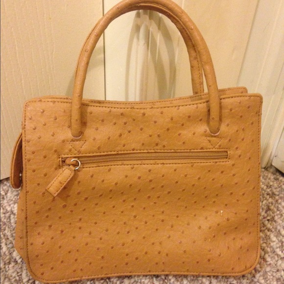 Imitation ostrich handbag