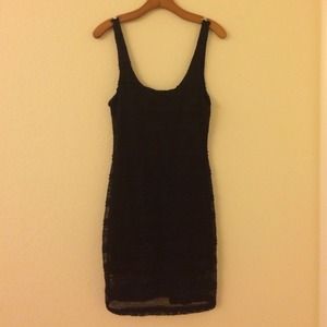 LBD Black Sparkle & Fade Dress