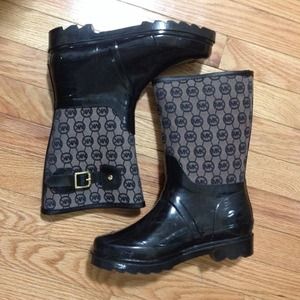 Authentic Michael Kors logo rain boots