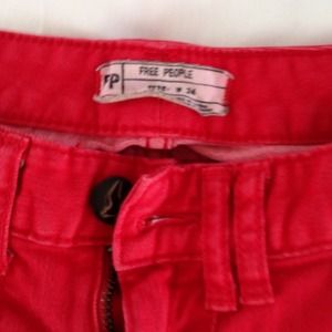Free Peole Fire Engine Red Jeans