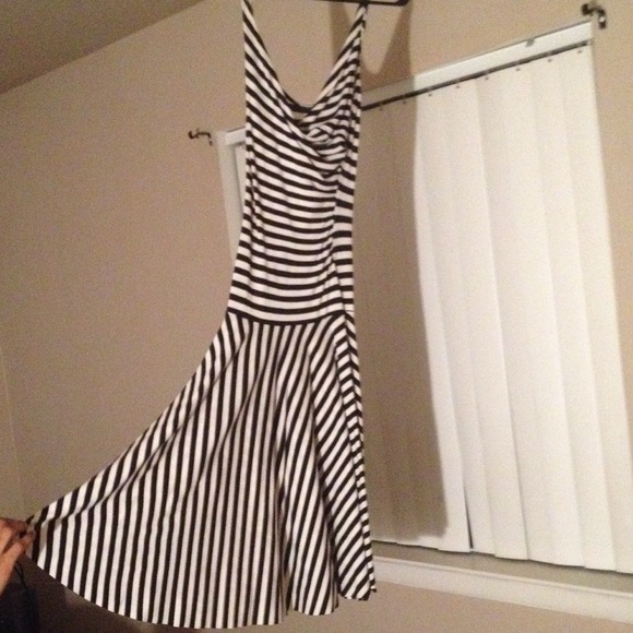 Navy Blue & Cream Sailor Dress