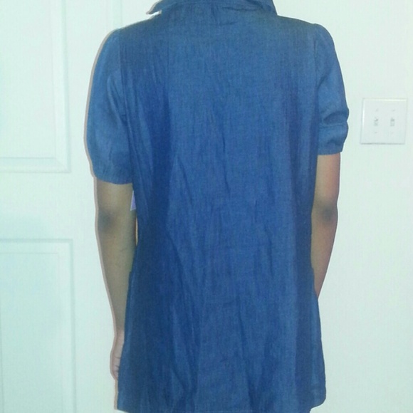 Denim loose neck top - Picture 2 of 3